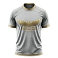 thumbnail image 5 of Zimjoy 2026 Mexico Soccer Jersey for Men World Soccer Game Mexico Team Short Sleeve Mock Crew Neck Football Jersey Shirts Light Gray L, 5 of 6