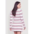 thumbnail image 4 of Women's Striped Long Sleeve Cropped Polo Shirt, 4 of 4