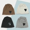 thumbnail image 2 of Best Ear Flap Thick Brimless Windproof Beanie Hat Women Heart Print Riding Knitted Skull Beanie Cap Costume Accessories, 2 of 5
