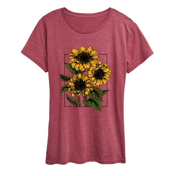 Instant Message - Vintage Sunflowers - Women's Short Sleeve Graphic T-Shirt