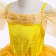 thumbnail image 6 of Girls Belle Princess Cosplay Dress Set Halloween Off Shoulder Costume 3-8T, 6 of 8