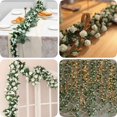thumbnail image 3 of 6 Pack White Flower Garland, 50FT White Rose Garland, Floral Garland Flower Wall Backdrop Arch Decor, Fake Roses Vine Hanging Artificial Flower for Wedding Anniversary Birthday Party, 3 of 5