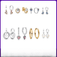thumbnail image 1 of Pendientes de botón con forma de mariposa con forma de corazón y luz eterna bañados en plata y cobre blanco para el Día de la Madre, 1 of 5