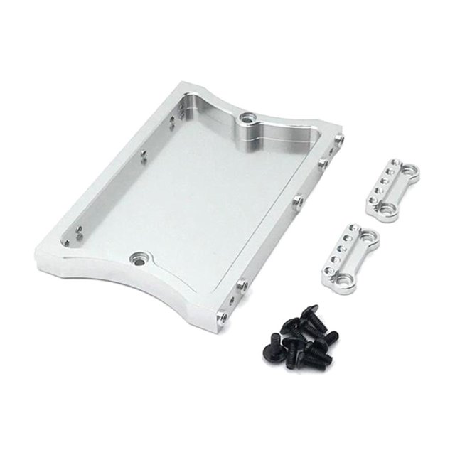 1/12 licencia de Montaje RC con Asiento de Amortiguador para MN90 MN99s Camiones de Rastreo Coche Piezas de Repuest Plata Hugo Placa de montaje de viga trasera