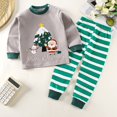 thumbnail image 2 of Ensemble de sous-Vêtements Thermiques pour Garçons Hiver 2025 Manches Longues Col Rond Pyjamas Verts, 2 of 4