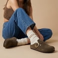 thumbnail image 4 of Cushionaire Rusty Genuine Leather Clogs for Women, Comfortable Slip On Womens Shoes with Adjustable Buckle and Soft Memory Foam, 4 of 20