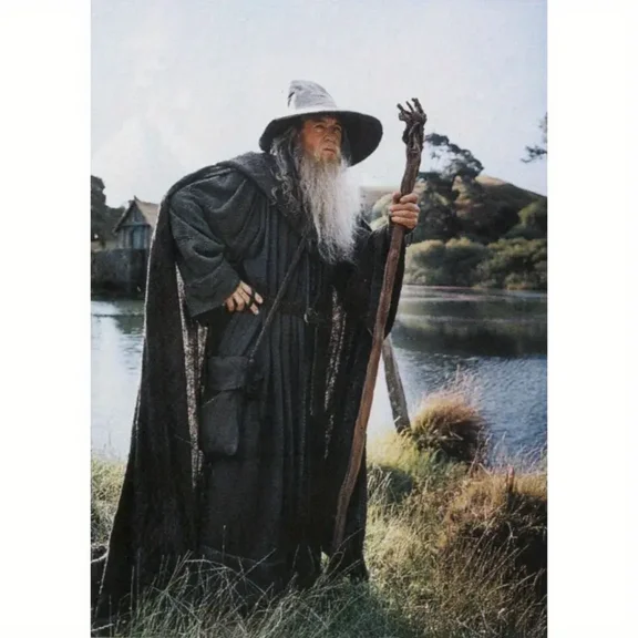 The Lord of The Rings Gandalf 5D Diamond Painting Tools for Adults DIY Diamond Art Tools for Beginners with Round Full Diamond Diamond Gemstones Home Wall Painting Art Decoration Gift Artwork