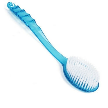 ACDANC Back Scrubber for Shower with Massage Points,Ergonomic Exfoliating Body Scrubber,Soft Bristle Body Exfoliator,Plastic Bath Brush,Blue