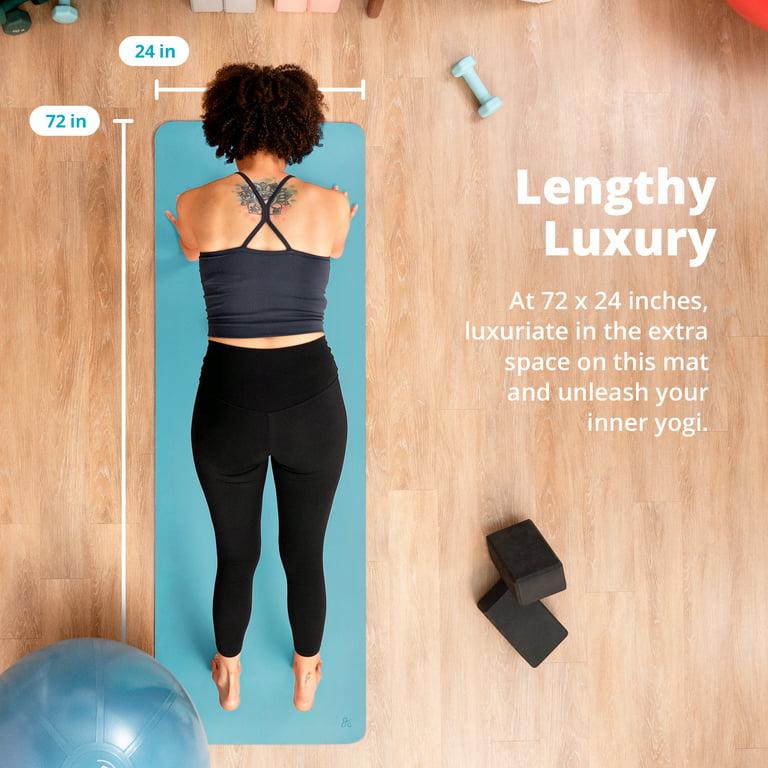 Greater Goods Professional Yoga Mat; Exercise Mat for Fitness, Balance, and  Stability; An Extra Large, Extra Thick, Non Slip Mat; Free Carrying Strap  Included; Designed in St. Louis (Deep Sky Blue) 