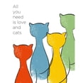 thumbnail image 3 of Quach, Anna 15x18 Black Modern Framed Museum Art Print Titled - Love and Cats, 3 of 5