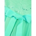 thumbnail image 5 of CHICTRY Kids Big Little Girls Lace Chiffon Sleeveless Flower Girl Dress Sequined Ruched Shoulder Dress for Wedding Birthday Party Mint Green 6, 5 of 7