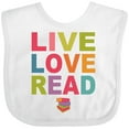 thumbnail image 3 of Inktastic Live Love Read Girls Baby Bib, 3 of 4