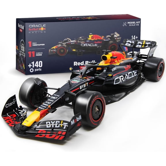 Formula 1 RB19 Model Kit - 1:18 Scale Racing F1 RB19 Model Inspired by Checo Pérez & Max Verstappen Building kit, Collectible diecast, 140 Pieces