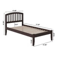 thumbnail image 4 of Lit Plateforme Simple en Bois Massif Richmond, Couleur Espresso, 4 of 9