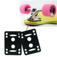 thumbnail image 4 of S SERENABLE Set of 2 Longboard Skateboard Riser Pads, PU, Size Shock Pads Angel Wedge Riser Pads, 55x78mm, Black, 4 of 8