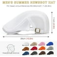 thumbnail image 6 of 2 Pack Men's Breathable Mesh Ivy Cap - Adjustable Newsboy Beret Hat for Driving, Hunting & Outdoor Activities, Irish Cabbie Style Hat, 6 of 6