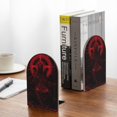 thumbnail image 5 of Naloa Red Gothic Skeleton Throne 2 Pcs Bookend Large Capacity Office Book Ends for Home Office Library School Study Decoration, 5 of 8