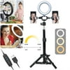PVUEL 6" LED Ring Light Dimmable with Stand Phone Holder For Selfie Video Live Stream