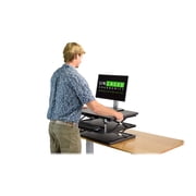 CHANGEdesk Adjustable Standing Desk Converter with Wide Platform and Smooth Height Adjustment, Black (cdm-b)
