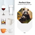 thumbnail image 6 of Fuzoiu Forest Panda Print Leather Coasters Set,Drink Coasters Set of 4,for Tabletop Protection, Durable PVC Coasters,Home Décor and Housewarming Gift-Octagon, 6 of 6