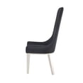 thumbnail image 3 of Gianna Dining Chair (Set-2) in Black PU and Stainless Steel, 3 of 5