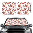 thumbnail image 2 of Disketp 2 Piece Fire Truck Pattern Windshield Sunshades,Folding Windshield Sun Shade For Car Suv Trucks Sedan,Blocks Uv Rays Sun Visor Protector-Small, 2 of 7