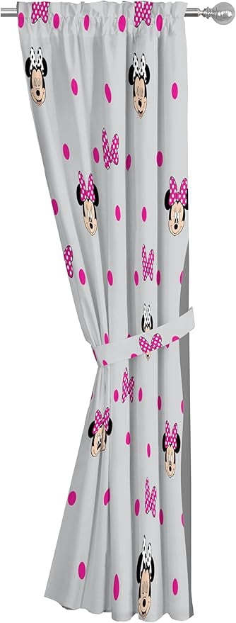 Minnie Mouse Peek A Boo Bows 2 Panel Blackout Curtain Set, 84 Inch Long