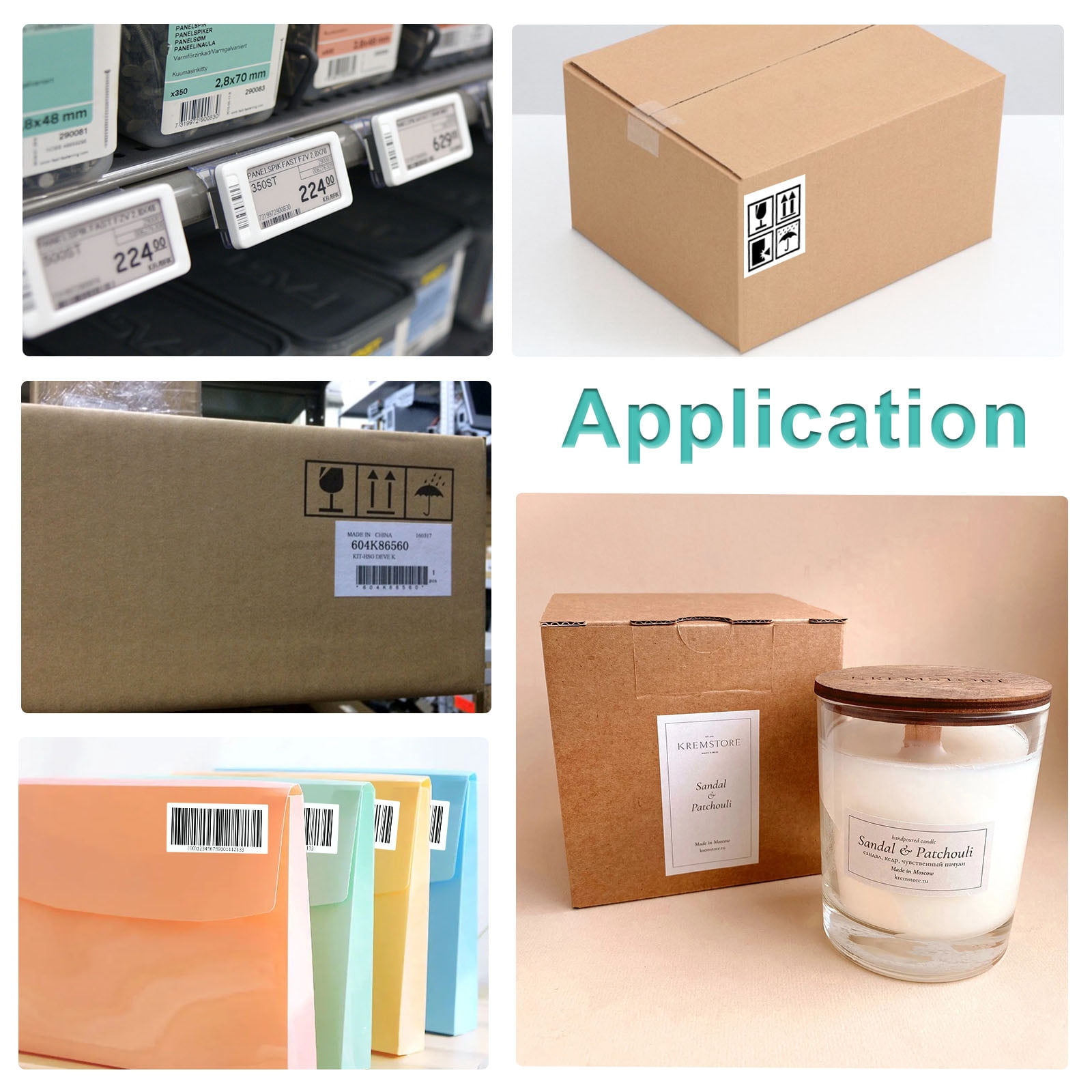 NineLeaf 4 Rolls Compatible for Brother DK-1201 1.1 in x 3.5 in Die-Cut Standard Address Labels, 400 Labels Per Roll