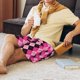 thumbnail image 5 of Balery pink and black argyle Pantalones cortos de pijama de punto de algodón para hombre con cinturilla y bolsillos-Large, 5 of 6
