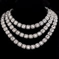 thumbnail image 2 of Women Bling Bling Pink Square Crystal Link Chain Necklace Hip Hop Gold Silver Color 13mm Luxury Cuban Choker Necklace Jewelry SH, 2 of 6