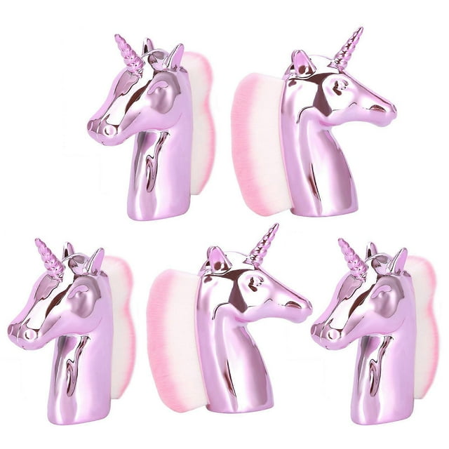 5pcs Fashionable Nail Art Dust Removal Brush Portable Nail Dust Brush Manicure Tool(Light Pink White )