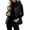 Black, variant on Cute Jackets Women's Winter Solid Color Quilted Hooded Cotton Jacket With Zip Lining And Pockets Army Green XL