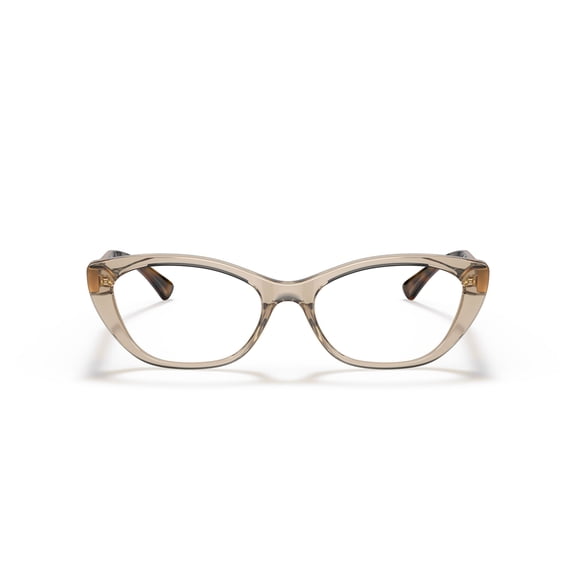 Vogue Women's VO5425B Prescription Eyeglasses with Case, Transparent Light Brown, Size 54