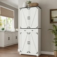thumbnail image 6 of ELYKEN 72" Kitchen Pantry Storage Cabinet with Adjustable Shelves and Drawer, White, 6 of 7