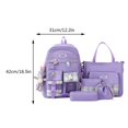 thumbnail image 3 of Mochila linda para mujer Moda 5pcs / set Laptop Mochila para adolescentes (púrpura), 3 of 8