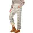 thumbnail image 1 of Gibobby Pantalones para mujer cintura alta para el frío Pantalones de pierna recta de felpa y engrosados en invierno 2023 pantalones casuales cálidos de terciopelo(Azul celeste,M), 1 of 4