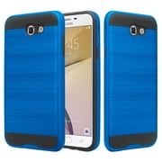 For Samsung Galaxy J7 Prime, J7 Perx, Galaxy Halo, J7 Sky Pro, J7 2017 Case, Slim [Impact Resistant] Hybrid Dual Layer Case Cover - Blue