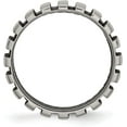 thumbnail image 3 of Chisel Titanium Polished with Black IP-plated Wire 6.2mm Band - Ring Size 6.0, 3 of 8