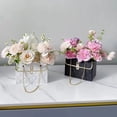 thumbnail image 3 of Caja de regalo de papel con flores y cadena de metal para guardar ramos, bolso pequeño de floristería, bolsa de regalo para bodas, fiestas, cumpleaños, Día de la Madre, despedidas de soltera., 3 of 8