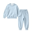 thumbnail image 6 of Hvogkswy Boys Girls Sweatsuit Solid Kids Sweat Suits Long Sleeve Crewneck Pullover Sweatshirt & Jogging Pant Fall Fashion Tracksuits, 6 of 9