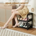 thumbnail image 3 of Small Shoe Bench Shoe Rack Storage Bench Entryway Bench Shoe Shelf with Seat Cushion, Stable Shoe Organizer for Entryway, Living Room, Bench Seat Holds Up to 300 lb, (17"x 10"x 16", L x W x H), 3 of 18