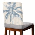 thumbnail image 2 of Blue Palm Tree Chair Back Covers, Removable Chair Covers for Dining Chairs Set of 8, Washable Chairs Slipcovers Back Seat Protector for Wedding Party 19"x20", 2 of 9