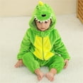 thumbnail image 2 of Coerni Halloween Jumpsuit Baby Romper Boy Flannel Dinosaur Fall Winter Clothes Girl Fleece Crawling Overalls Thick Bodysuit Onesie, 2 of 9