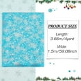 thumbnail image 2 of Tela de organza plateada con estampado de copos de nieve (4 yardas) - Tela transparente de nailon azul cielo con estampado navideño de copos de nieve (59,1 pulgadas de ancho), 2 of 9