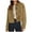 Khaki, variant on RQYYD Women's Faux Suede Cropped Jacket Casual Lightweight Fall Fashion Winter Coats Outerwear Trendy Clothes for Women