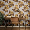 thumbnail image 3 of S4Sassy Self Adhesive Wallpaper, Bold Tulip Blossom Wallpaper, Brown Removable Diy Vinyl Wall Covering, Plain Peel And Stick Contact Paper For Entryway Accent Wall, Easy Home Decor(25"X120"), 3 of 9
