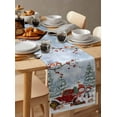 thumbnail image 6 of Ldtrchee Christmas Table Runner 90 Inches, Red Truck Snowman Xmas Tree Snowflake Bed Runner Dresser Scarves Tabletop for Indoor Outdoor Parties/Ceremony/Banquet, 13" x 90", 6 of 8