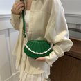 thumbnail image 4 of Bolso bandolera de cuero de PU Seashell bolso de mujer bolso Hobo para fiesta cóctel de graduación, 4 of 9