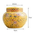 thumbnail image 3 of Pot en Céramique avec Couvercle, Récipient de Rangement Créatif Multifonction, Vase Jaune, 3 of 8