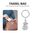 thumbnail image 2 of FRCOLOR Keyring 1pc Delicate Retro Keyring with Note Microphone Pendants Music Style Keychain Key Ornaments Pendant Gift Art Professional Key Chain for Friends Families,3.15"X1.14"X0.08", 2 of 4